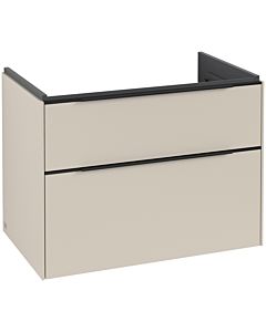 Villeroy und Boch Subway 3. 1930 vanity unit C57401VN 77.2x57.6x47.8cm, without LED / handle Volcano black, cashmere gray