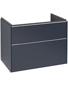 Villeroy und Boch Subway 3.0 Waschtisch-Unterschrank C574L0VQ 77,2x57,6x47,8cm, mit LED/Griff Aluminium glänzend, marine blue