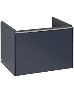 Villeroy und Boch Subway 3.0 Waschtisch-Unterschrank C575L0VQ 62,2x42,9x47,8cm, mit LED/Griff Aluminium glänzend, marine blue