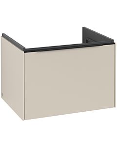 Villeroy und Boch Subway 3.0 Waschtisch-Unterschrank C575L1VN 62,2x42,9x47,8cm, mit LED/Griff Volcano black, cashmere grey