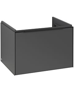 Villeroy und Boch Subway 3. 1930 vanity unit C575L1VR 62.2x42.9x47.8cm, with LED / handle Volcano black, graphite