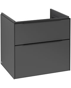 Villeroy und Boch Subway 3. 1930 vanity unit C57601VR 62.2x57.6x47.8cm, without LED / handle Volcano black, graphite