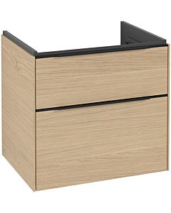 Villeroy und Boch Subway 3. 1930 vanity unit C576L1VJ 62.2x57.6x47.8cm, with LED / handle Volcano black, nordic oak