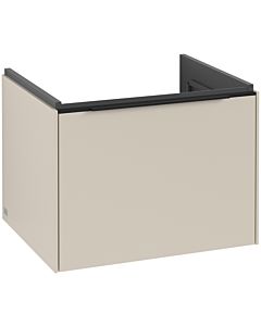 Villeroy und Boch Subway 3.0 Waschtisch-Unterschrank C577L1VN 57,2x42,9x47,8cm, mit LED/Griff Volcano black, cashmere grey