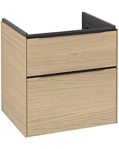 Villeroy und Boch Subway 3.0 Waschtisch-Unterschrank C57801VJ 57,2x57,6x47,8cm, ohne LED/Griff Volcano black, nordic oak