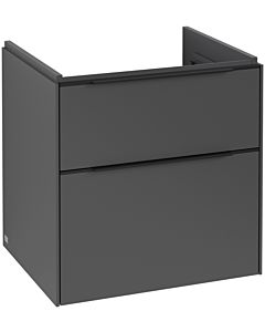 Villeroy und Boch Subway 3. 1930 vanity unit C57801VR 57.2x57.6x47.8cm, without LED / handle Volcano black, graphite