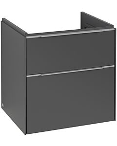 Villeroy und Boch Subway 3. 1930 vanity unit C578L0VR 57.2x57.6x47.8cm, with LED / handle aluminum glossy, graphite