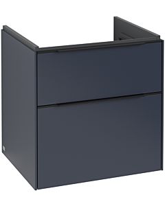 Villeroy und Boch Subway 3.0 Waschtisch-Unterschrank C578L1VQ 57,2x57,6x47,8cm, mit LED/Griff Volcano black, marine blue
