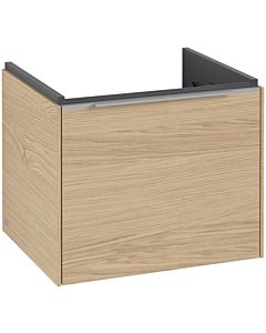 Villeroy und Boch Subway 3.0 Waschtisch-Unterschrank C57900VJ 52,3x42,9x44,75cm, ohne LED/Griff Aluminium glänzend, nordic oak