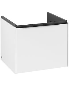 Villeroy und Boch Subway 3.0 Waschtisch-Unterschrank C579L1VF 52,3x42,9x44,75cm, mit LED/Griff Volcano black, pure white