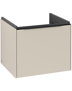 Villeroy und Boch Subway 3.0 Waschtisch-Unterschrank C579L1VN 52,3x42,9x44,75cm, mit LED/Griff Volcano black, cashmere grey