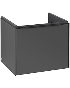 Villeroy und Boch Subway 3.0 Waschtisch-Unterschrank C579L1VR 52,3x42,9x44,75cm, mit LED/Griff Volcano black, graphite