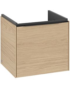 Villeroy und Boch Subway 3.0 Waschtisch-Unterschrank C580L1VJ 47,3x42,9x40,75cm, mit LED/Griff Volcano black, nordic oak