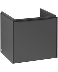 Villeroy und Boch Subway 3.0 Waschtisch-Unterschrank C580L1VR 47,3x42,9x40,75cm, mit LED/Griff Volcano black, graphite
