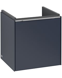 Villeroy und Boch Subway 3.0 Waschtisch-Unterschrank C58100VQ 42,3x42,9x37,75cm, Schanier links/Griff Aluminium glänzend, marine blue
