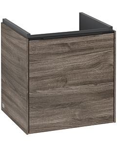 Villeroy und Boch Subway 3.0 Waschtisch-Unterschrank C58101RK 42,3x42,9x37,75cm, Schanier links/Griff Volcano black, stone oak