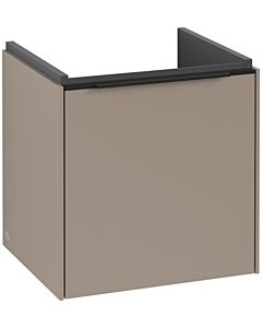 Villeroy und Boch Subway 3.0 Waschtisch-Unterschrank C58101VM 42,3x42,9x37,75cm, Schanier links/Griff Volcano black, taupe