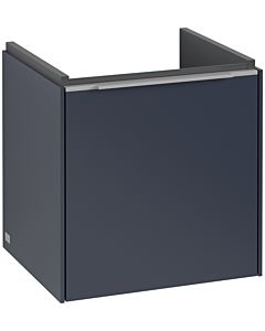 Villeroy und Boch Subway 3.0 Waschtisch-Unterschrank C58200VQ 42,3x42,9x37,75cm, Schanier rechts/Griff Aluminium glänzend, marine blue