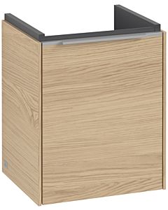 Villeroy und Boch Subway 3.0 Waschtisch-Unterschrank C58300VJ 35,1x42,9x30,9cm, Schanier links/Griff Aluminium glänzend, nordic oak
