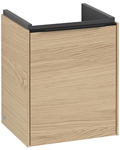 Villeroy und Boch Subway 3.0 Waschtisch-Unterschrank C58301VJ 35,1x42,9x30,9cm, Schanier links/Griff Volcano black, nordic oak