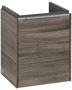 Villeroy und Boch Subway 3.0 Waschtisch-Unterschrank C58400RK 35,1x42,9x30,9cm, Schanier rechts/Griff Aluminium glänzend, stone oak