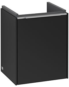 Villeroy und Boch Subway 3.0 Waschtisch-Unterschrank C58400VL 35,1x42,9x30,9cm, Schanier rechts/Griff Aluminium glänzend, volcano black