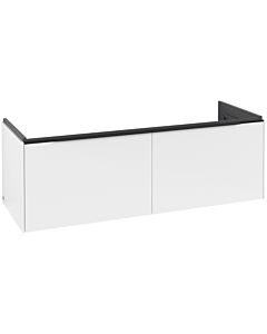Villeroy und Boch Subway 3.0 Waschtisch-Unterschrank C601L1VF 127,2x42,9x47,8cm, mit LED/Griff Volcano black, pure white