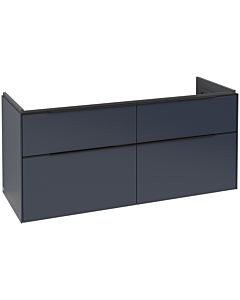 Villeroy und Boch Subway 3.0 Waschtisch-Unterschrank C602L1VQ 127,2x57,6x47,8cm, mit LED/Griff Volcano black, marine blue