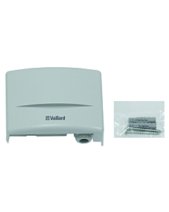 Vaillant Funkuhrempfänger 009535 85x105x40 mm, mit integriertem Außenfühler, grau