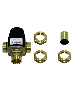 Vaillant Warmwasser-Thermostatmischer 302040 mit Klemmringverschraubung 22mm, 3/4"