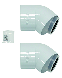 Vaillant Bogen 45 Grad Ø 80/125 mm 303211   konzentrisch, 2 Stück