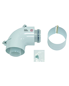 Vaillant Bogen 87 Grad 60/100mm PP 303916 mit Reinigungsöffnung (Tür)