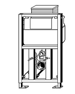 Viega Eco Plus Concealed cistern 455729 height 830mm, steel green