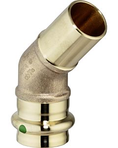 Viega elbow 134471 42 mm, 45 °, gunmetal or silicon bronze, SC-Contur, spigot end