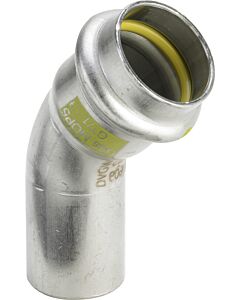 Viega Sanpress Inox G coude 486204 18 mm, 45°, acier inoxydable, SC-Contur