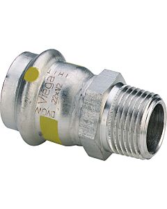 Viega Sanpress Inox G transition piece 486266 15 mm x R 2000 /2, stainless steel, polygonal, SC-Contur