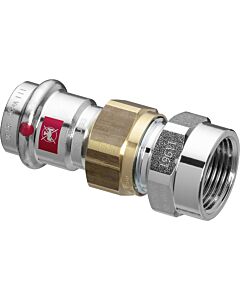 Viega 643461 22 mm de Prestabo x Rp 3/4, acier non allié, joint plat, contour SC, polygonale