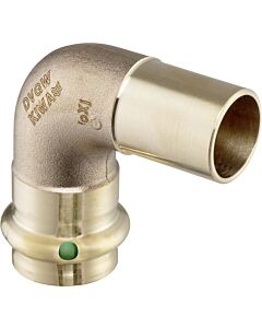 Viega 107932 15 mm, 90 °, bronze ou bronze au silicium, SC-Contur, embout mâle