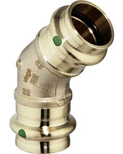 Viega 112004 22 mm, 45 °, avec SC-Contur, bronze ou silicium bronze