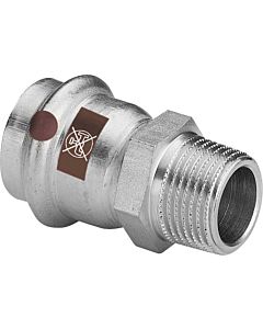 Viega Pièce de transition Temponox 811518 18 mm x R 2000 /2, acier, inoxydable, filetage R, SC-Contur