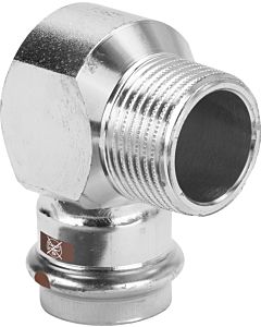 Viega Temponox angle 811037 18 mm x R 2000 /2, 90 degrés, acier, antirouille, filetage R, contour SC