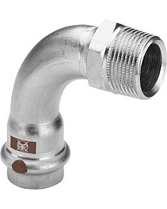 Viega Arc Temponox 812430 22 mm x R 3/4, 90 degrés, acier, antirouille, filetage R, contour SC