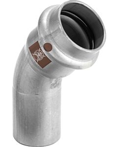 Viega Temponox bow 809966 15 mm, 45 degrees, steel, rustproof, spigot end, SC-Contur