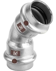 Viega Temponox bow 809867 22 mm, 45 degrees, steel, rustproof, SC-Contur