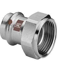 Viega Temponox Anschlussverschraubung 811334 22 mm x G 3/4, Stahl, nicht rostend, G-Gewinde, SC-Contur