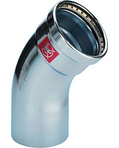 Viega Arc Prestabo 597702 88,9 mm, 45 degrés, acier non allié, SC-Contur, extrémité d&#39;insertion