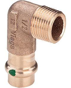 Viega Angle Sanpress 335281 15 mm x R 2000 / 2, 90 °, bronze ou bronze au silicium, SC-Contur