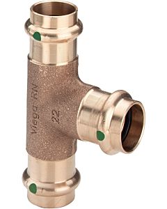 Viega Sanpress T-piece 118341 35 x 28 x 35 mm, with SC-Contur, gunmetal or silicon bronze