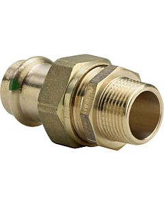 Viega Verschraubung Sanpress 2265 22 mm x 1 AG, Rotguss, flachdichtend, SC-Contur