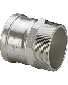 Viega Sanpress Inox XL adapter 482930 108 mm x R 4, stainless steel, polygon, SC-Contur